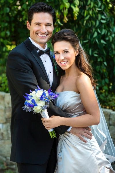 Lacey Chabert and David Nehdar on their wedding day