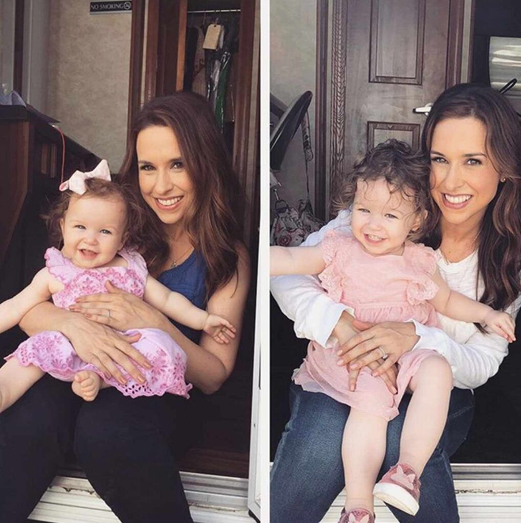 Lacey Chabert with her daughter