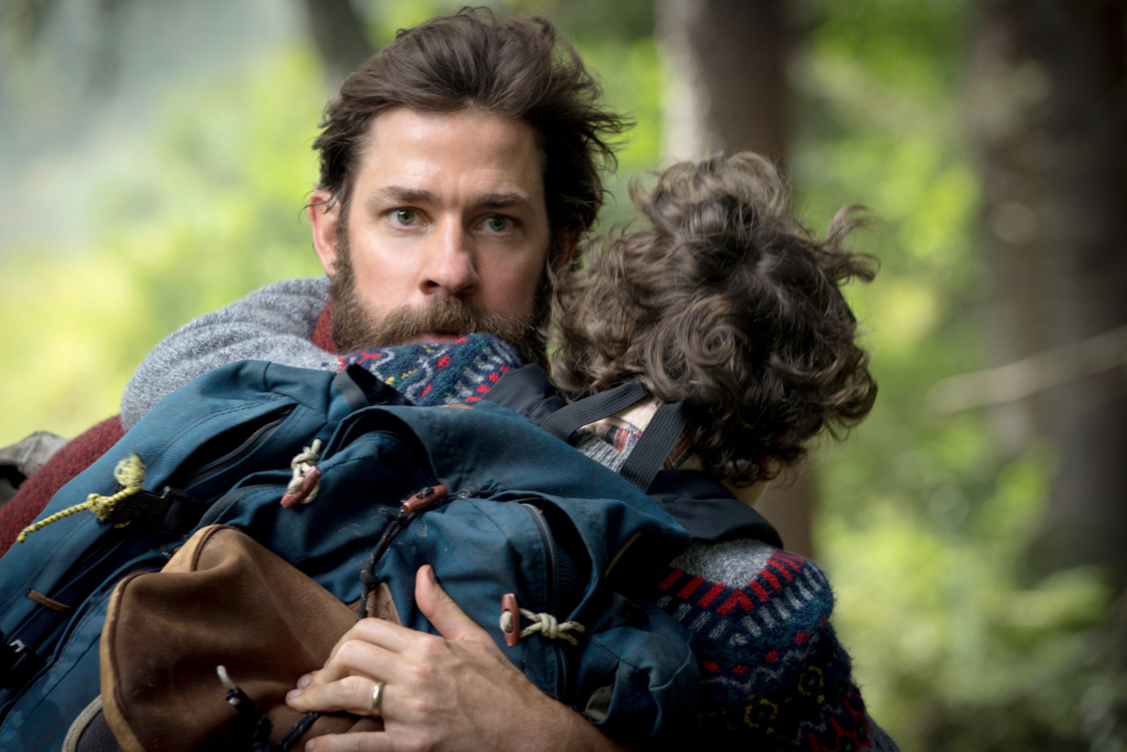 John Krasinski as Lee Abbott in the 2018 horror film A Quiet Place