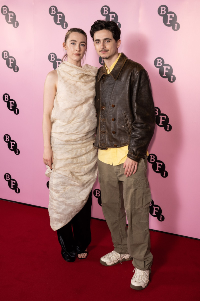 Saoirse Ronan and Timothée Chalamet at an event