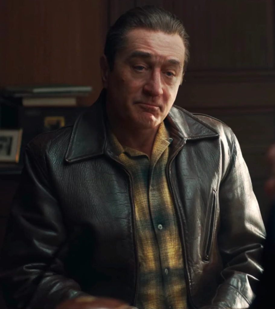 Robert De Niro in his role as mob hitman Frank Sheeran in the Martin Scorsese film The Irishman