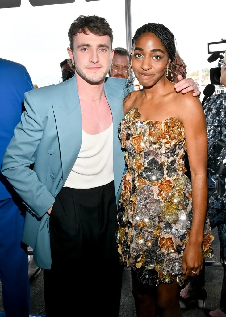 Ayo Edebiri and Paul Mescal at an event