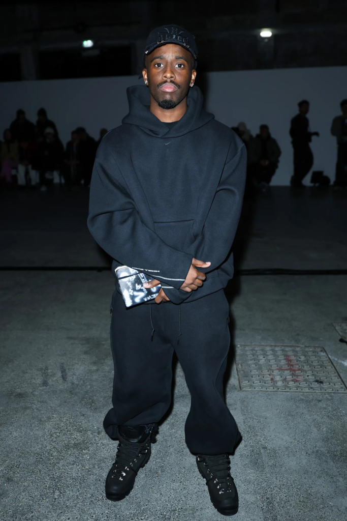 Kai Cenat attending a fashion show during Paris Fashion Week 2026