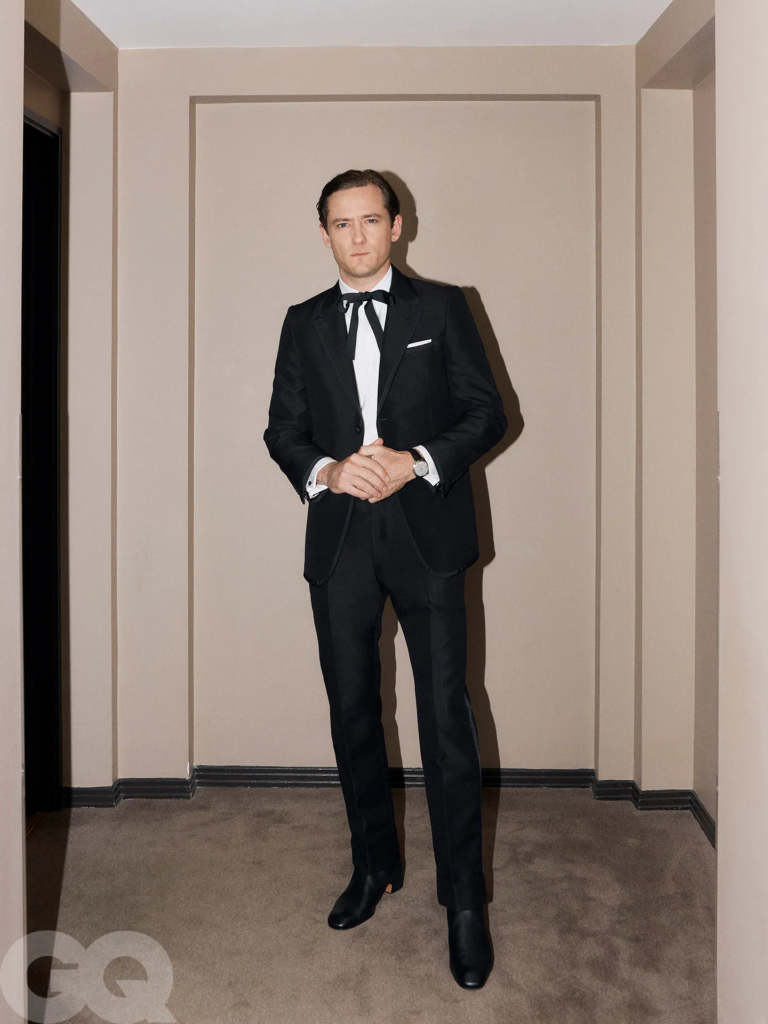 Lewis Pullman looking dapper in a suit