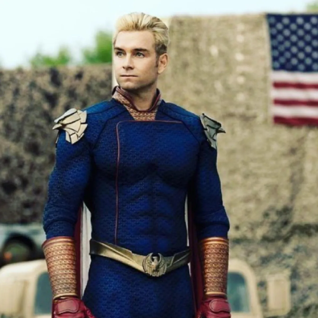 Antony Starr in character as Homelander from the TV series The Boys
