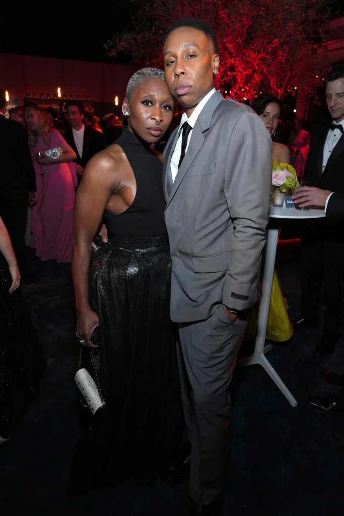 Cynthia Erivo and Lena Waithe at an event