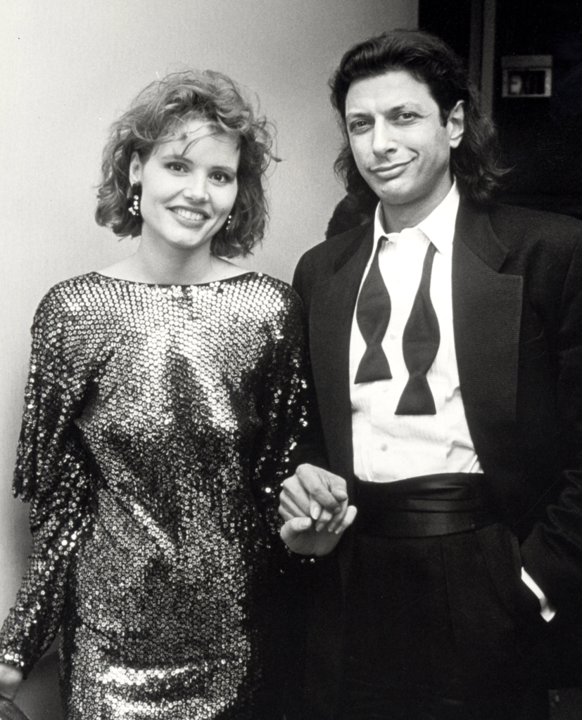 Geena Davis and Jeff Goldblum