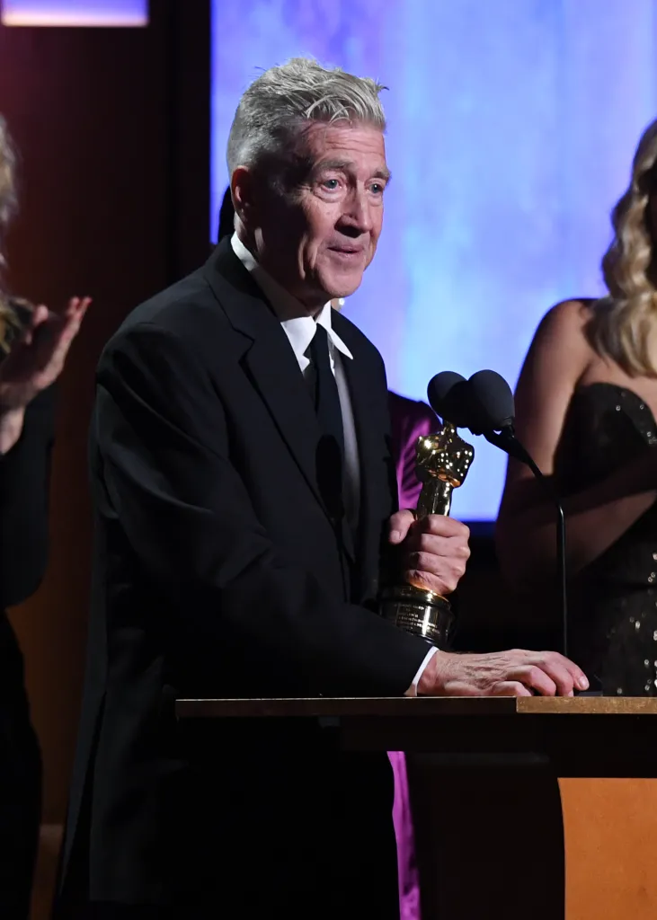 David Lynch receiving his Academy Award