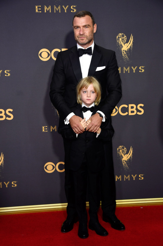 Liev Schreiber with his kid at the Emmys