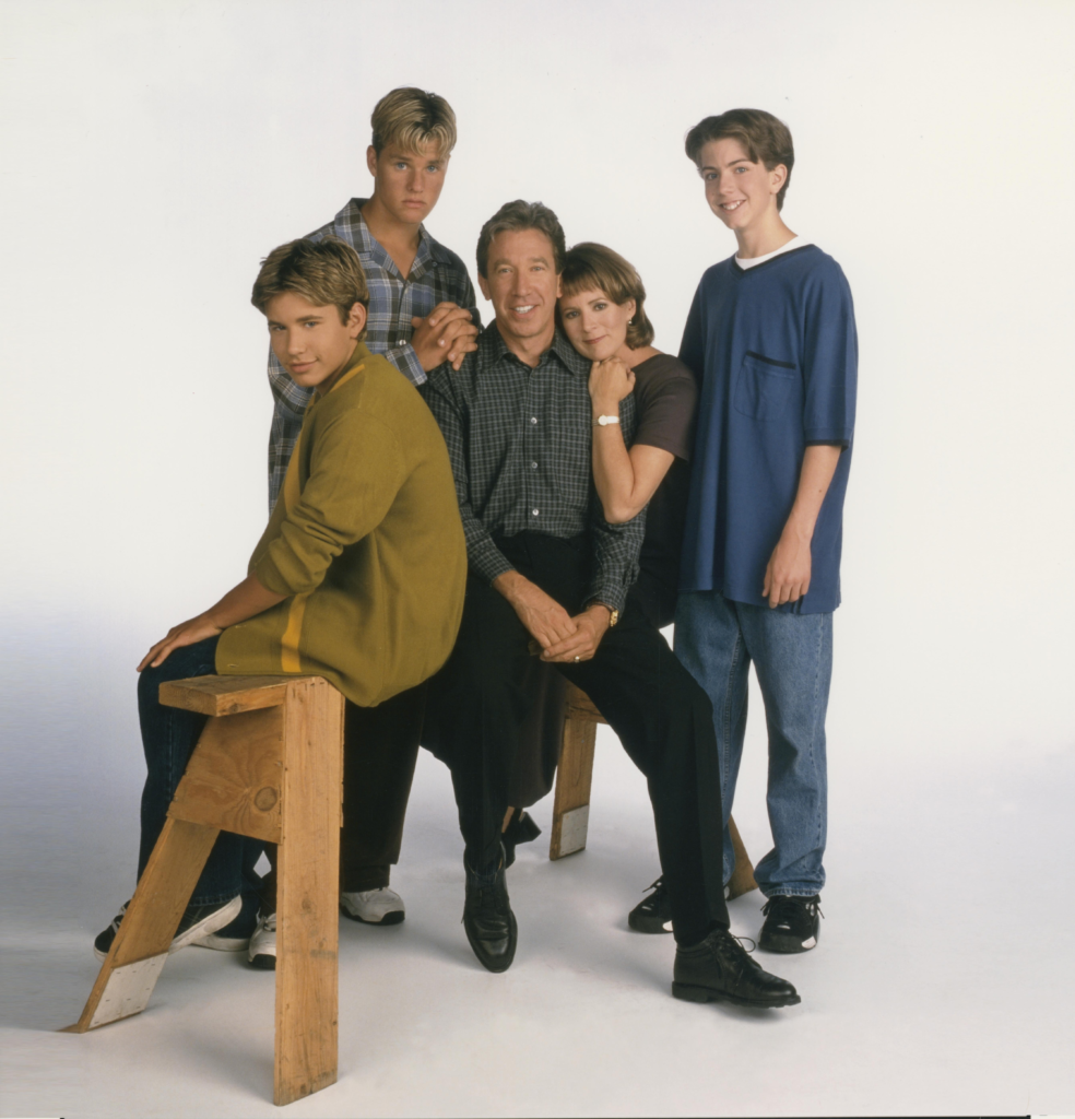 the main cast of the popular 1990s television sitcom Home Improvement, featuring Tim Allen and Patricia Richardson alongside
Zachery Ty Bryan, Jonathan Taylor Thomas, and Taran Noah Smith who played the Taylor children