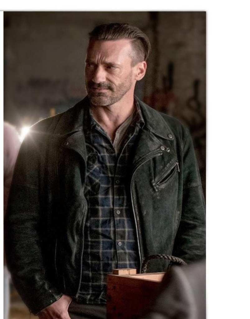 Jon Hamm in character as Buddy from the 2017 film Baby Driver