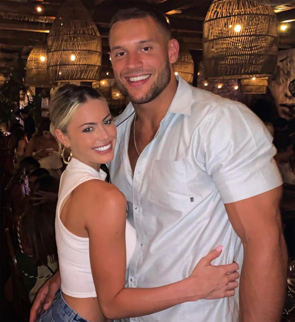 Nick Bosa and Jenna Berman smiling
