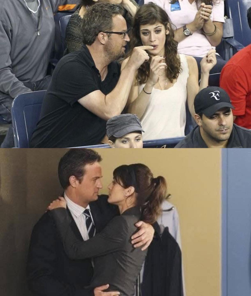 Lizzy Caplan and Matthew Perry