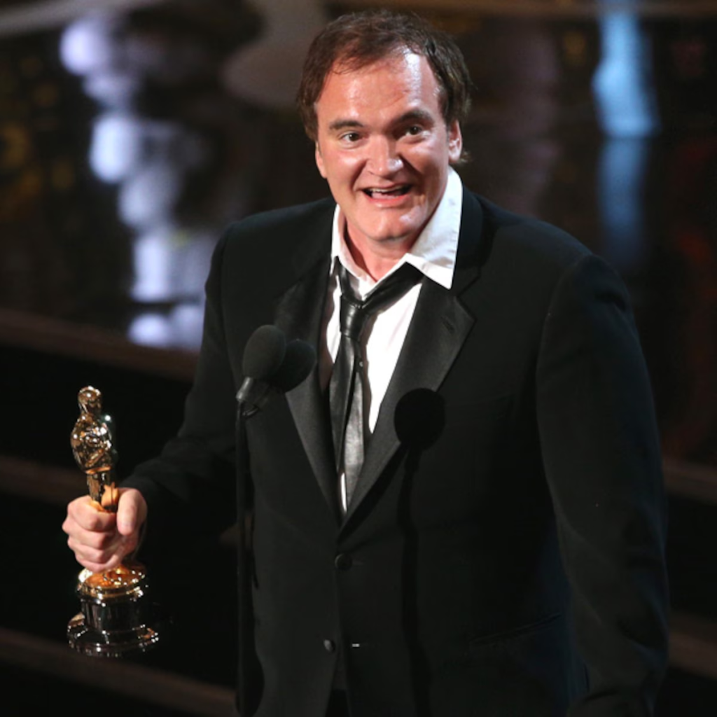 Quentin Tarantino receiving his Academy Award