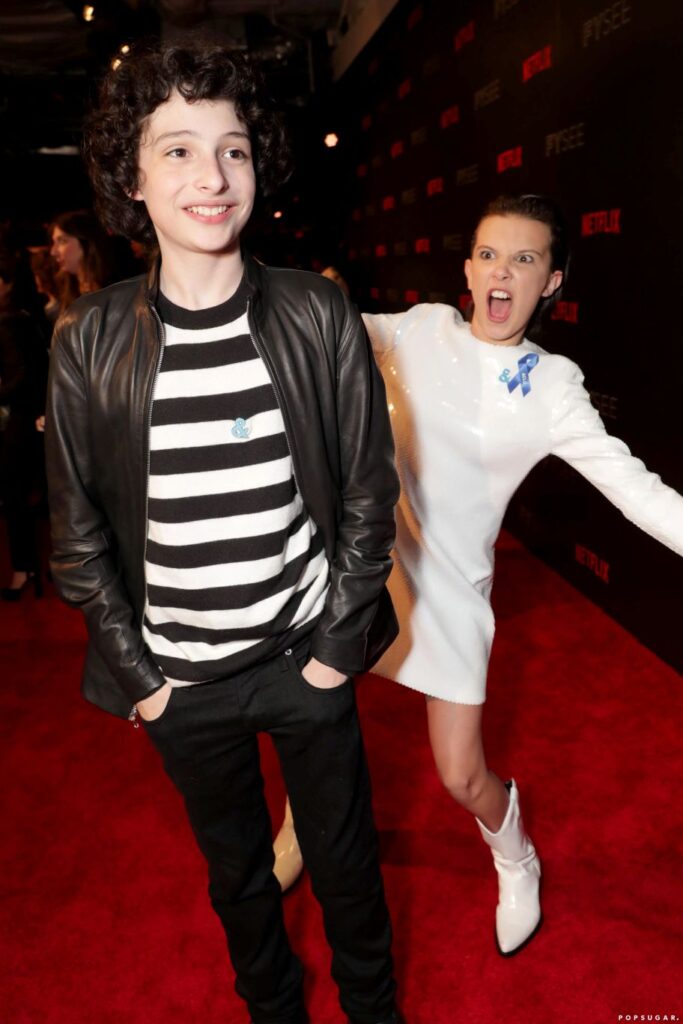 Finn Wolfhard and Millie Bobby Brown
