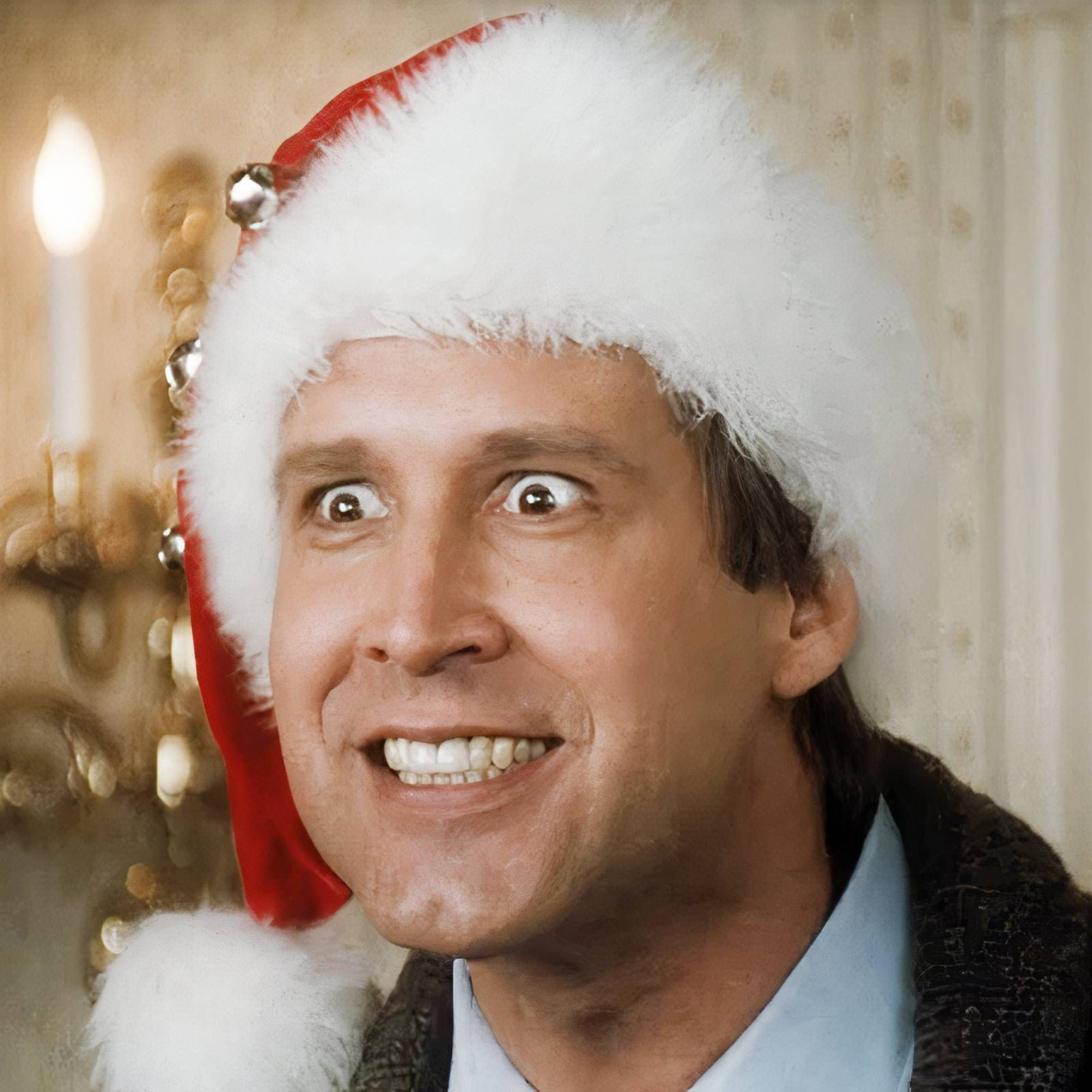 Chevy Chase portraying the character Clark Griswold in the 1989 holiday comedy film National Lampoon's Christmas Vacation