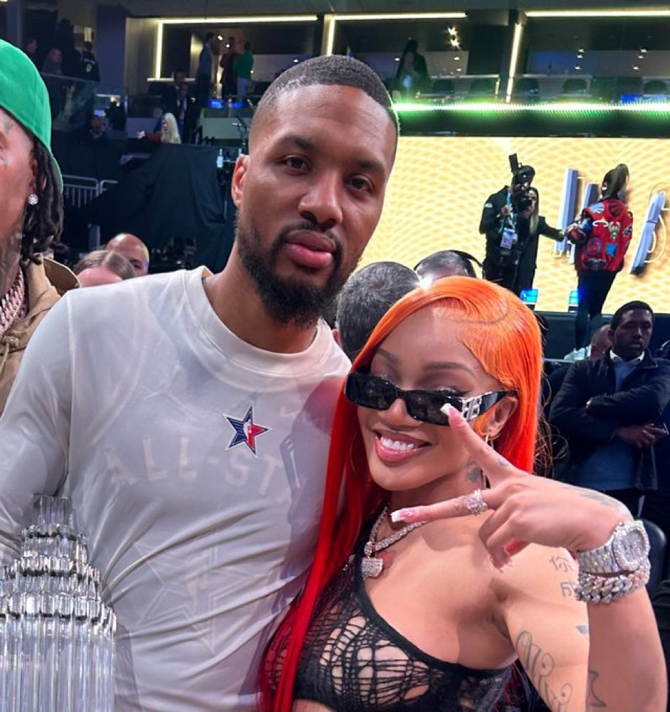 GloRilla and Damian Lillard
