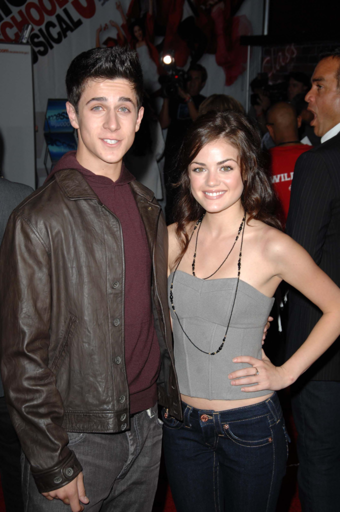 Lucy Hale and David Henrie at an event