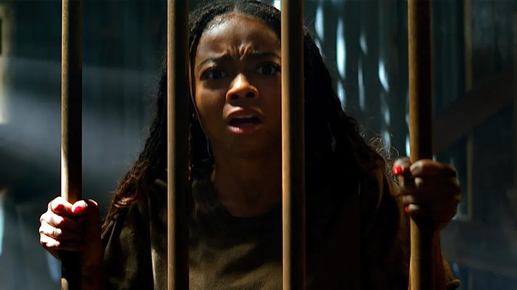 Skai Jackson playing the character Daisy in the 2023 action film Sheroes
