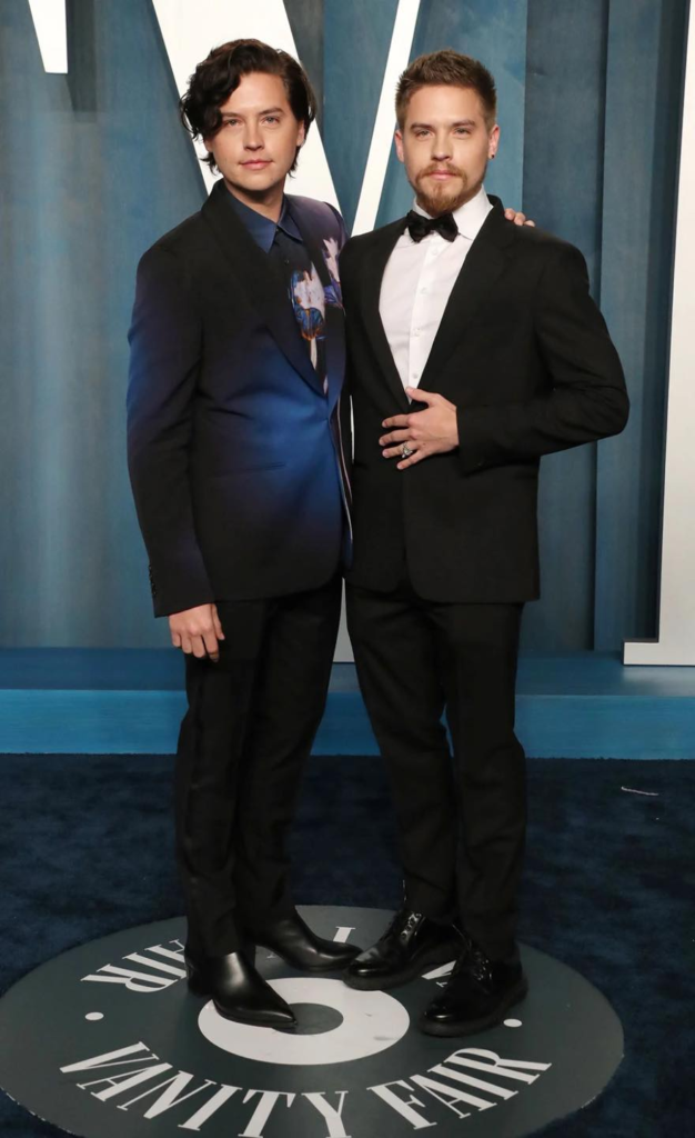 Dylan Sprouse and Cole Sprouse attending the Vanity Fair Oscars Party