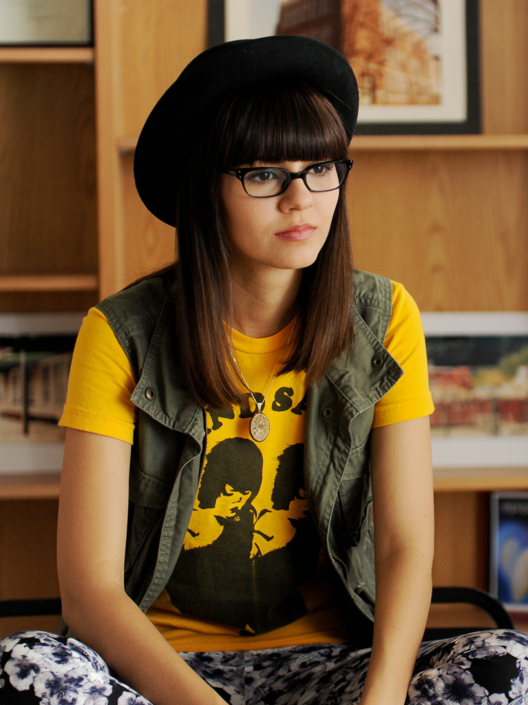Victoria Justice as Jodi Schellenberger in this comedy 2017 film, The Outcasts