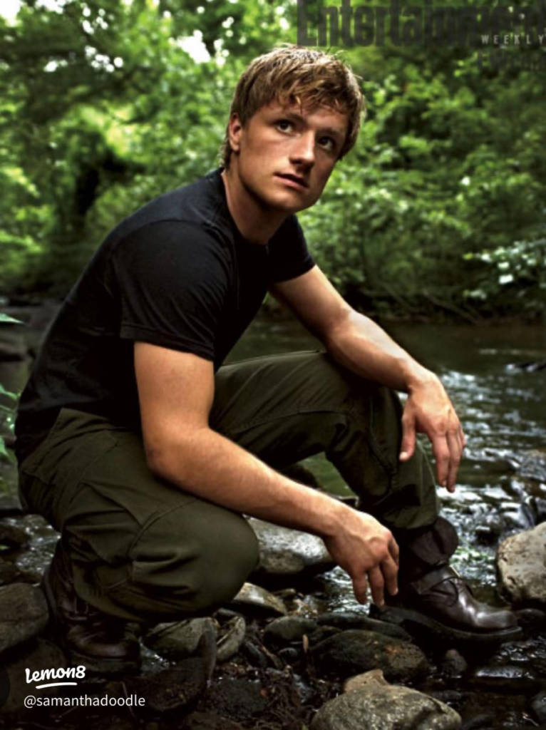 Josh Hutcherson portraying the character Peeta Mellark from The Hunger Games movie series