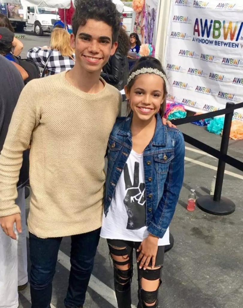 Cameron Boyce and Jenna Ortega at an event