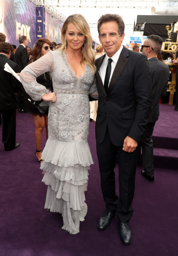 Christine Taylor and Ben Stiller at an event