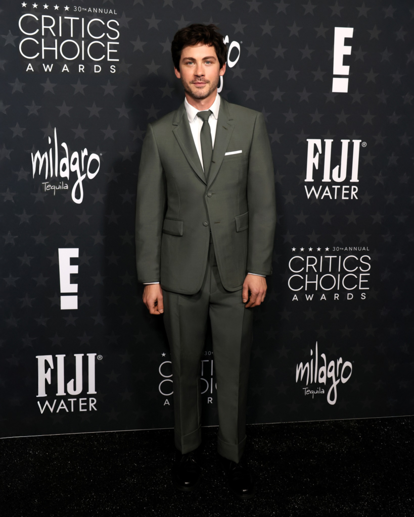 Logan Lerman attending the 30th Annual Critics Choice Awards on February 7, 2025, in Santa Monica, California