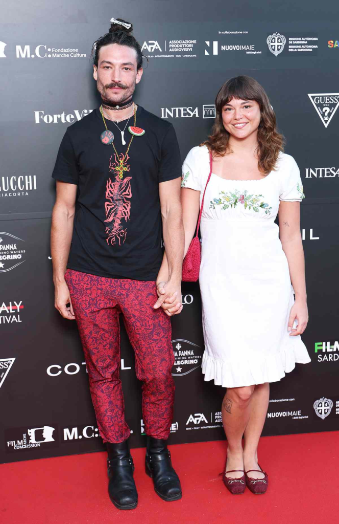 Ezra Miller and Milla Alexia Gojkovic at an event