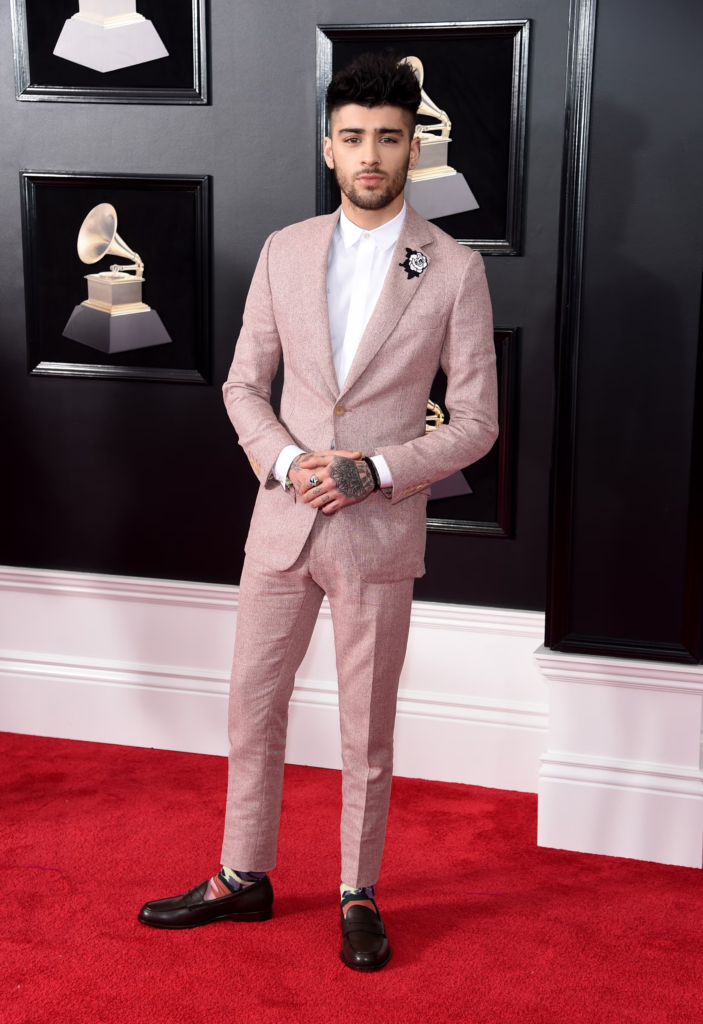 Zayn Malik arriving at the 60th Annual Grammy Awards on January 28, 2018, in New York City