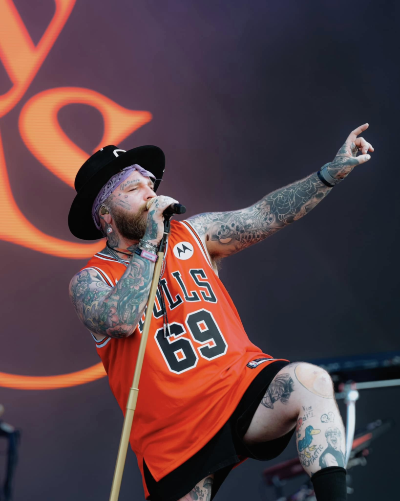 Teddy Swims performing on stage