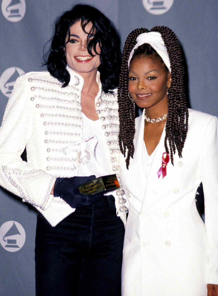 Janet Jackson and Michael Jackson at the Grammys