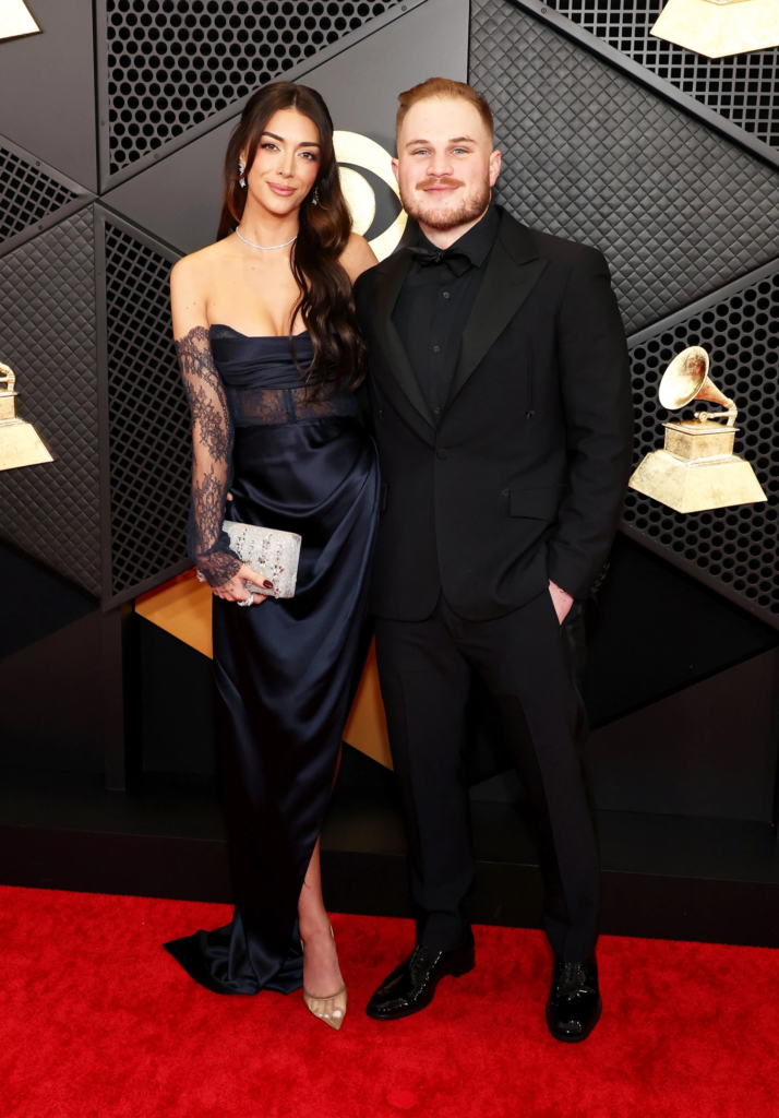 Zach Bryan and Brianna LaPaglia at the Grammys