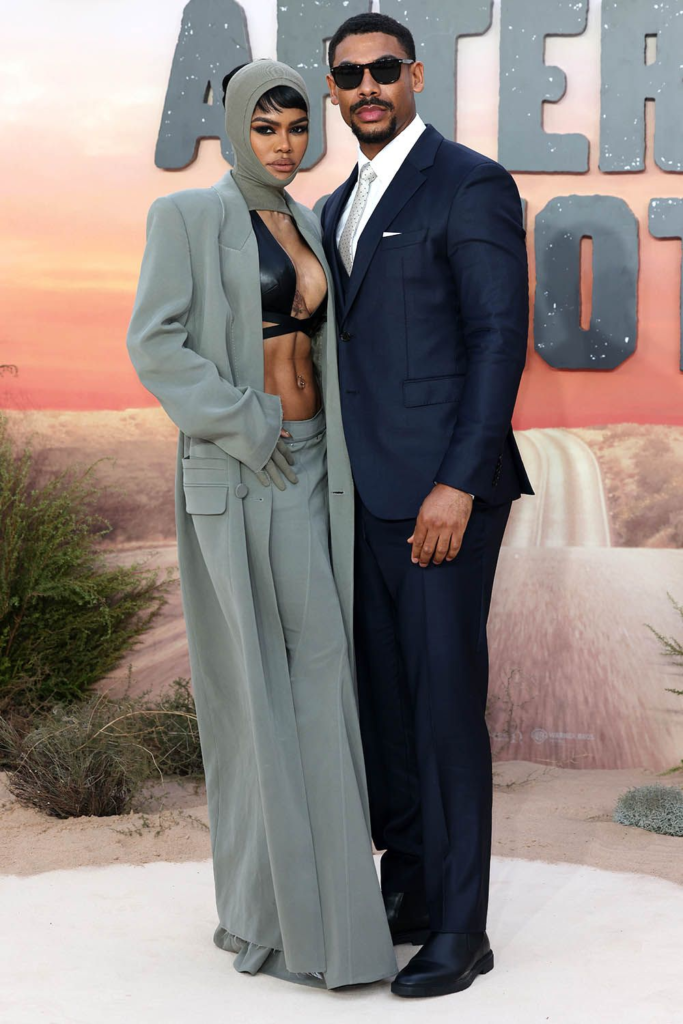 Aaron Pierre and Teyana Taylor at the BETs