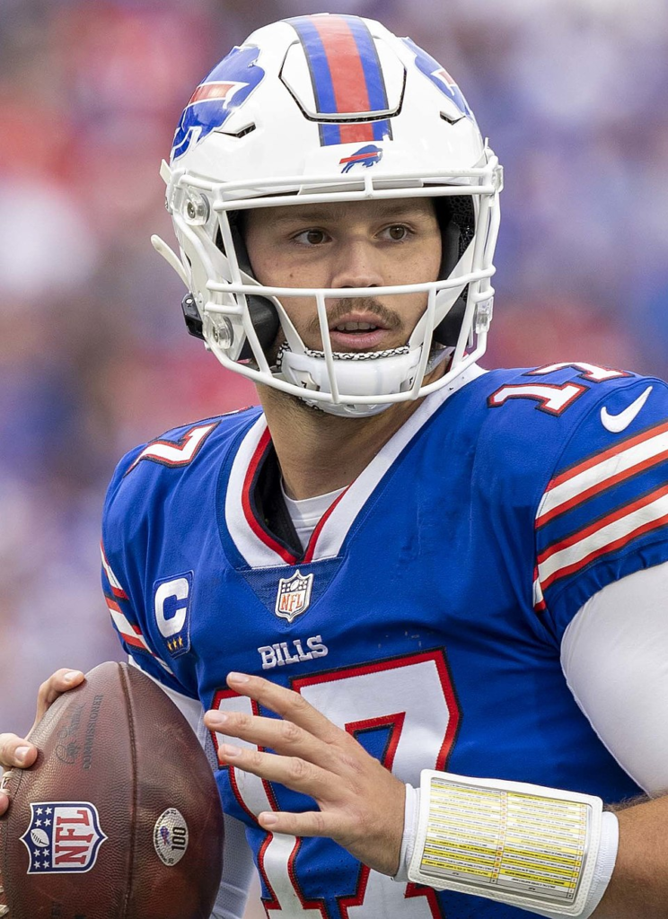 Josh Allen, the professional football quarterback for the Buffalo Bills of the National Football League (NFL)