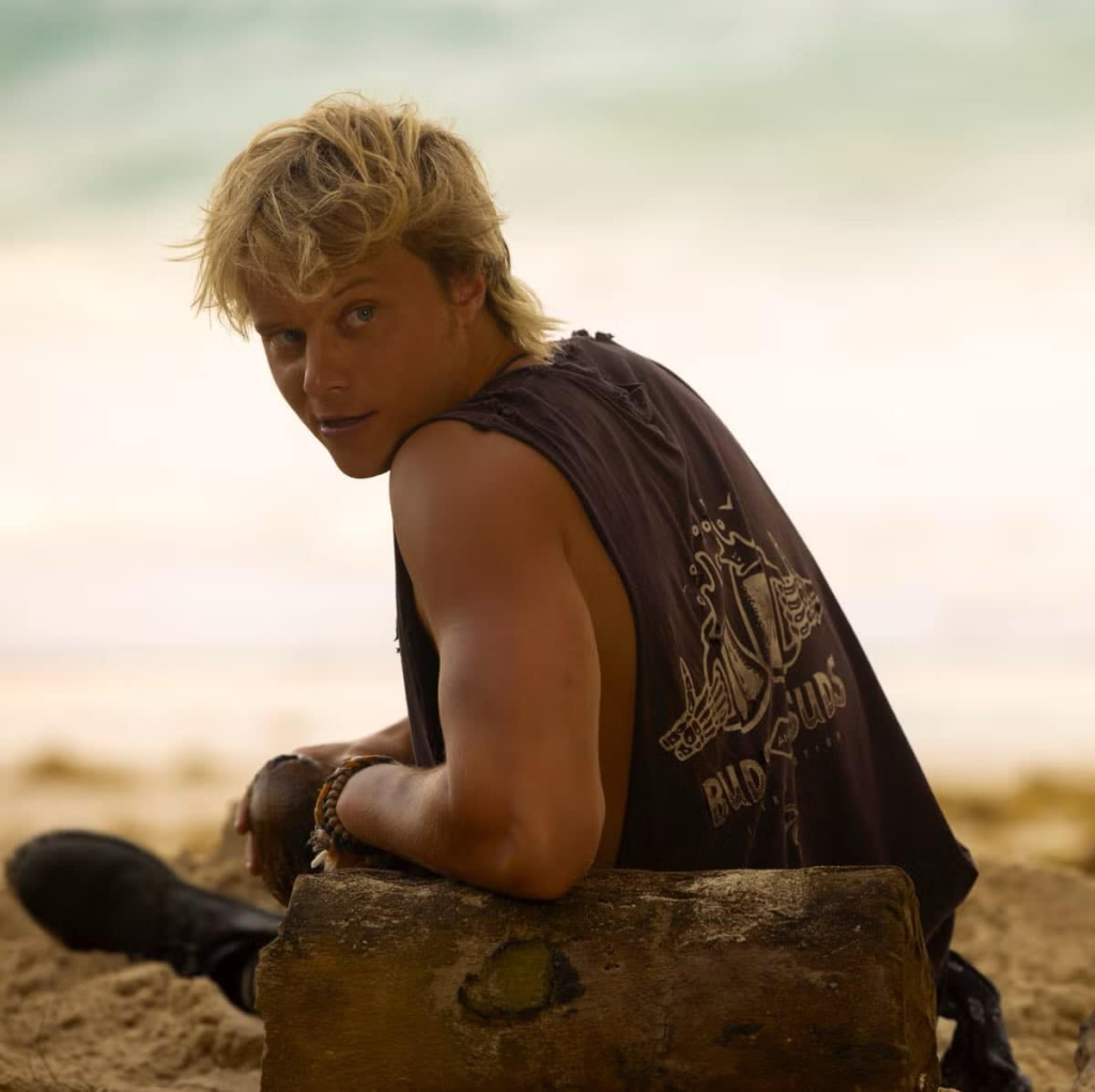 Rudy Pankow portraying the character JJ Maybank from the Netflix series Outer Banks