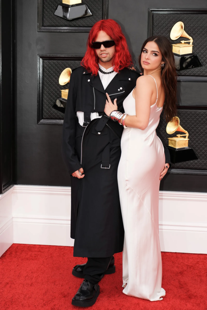 Addison Rae and Omer Fedi at the Grammys