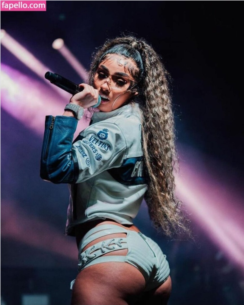 American rapper Rubi Rose performing on stage