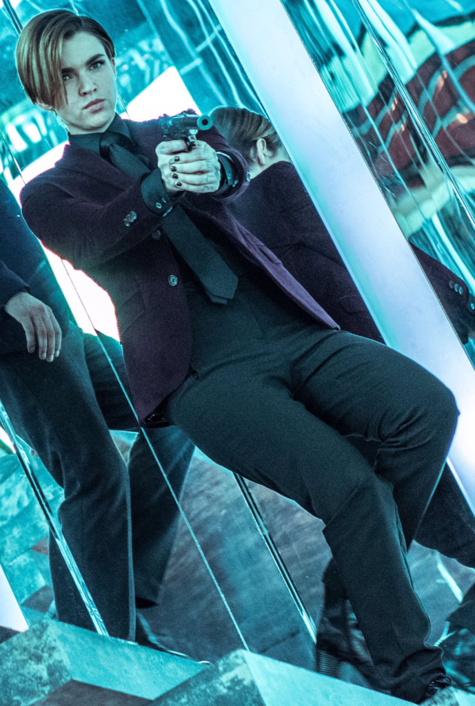 Ruby Rose in her role as Ares, a mute assassin, from the 2017 action film John Wick: Chapter 2