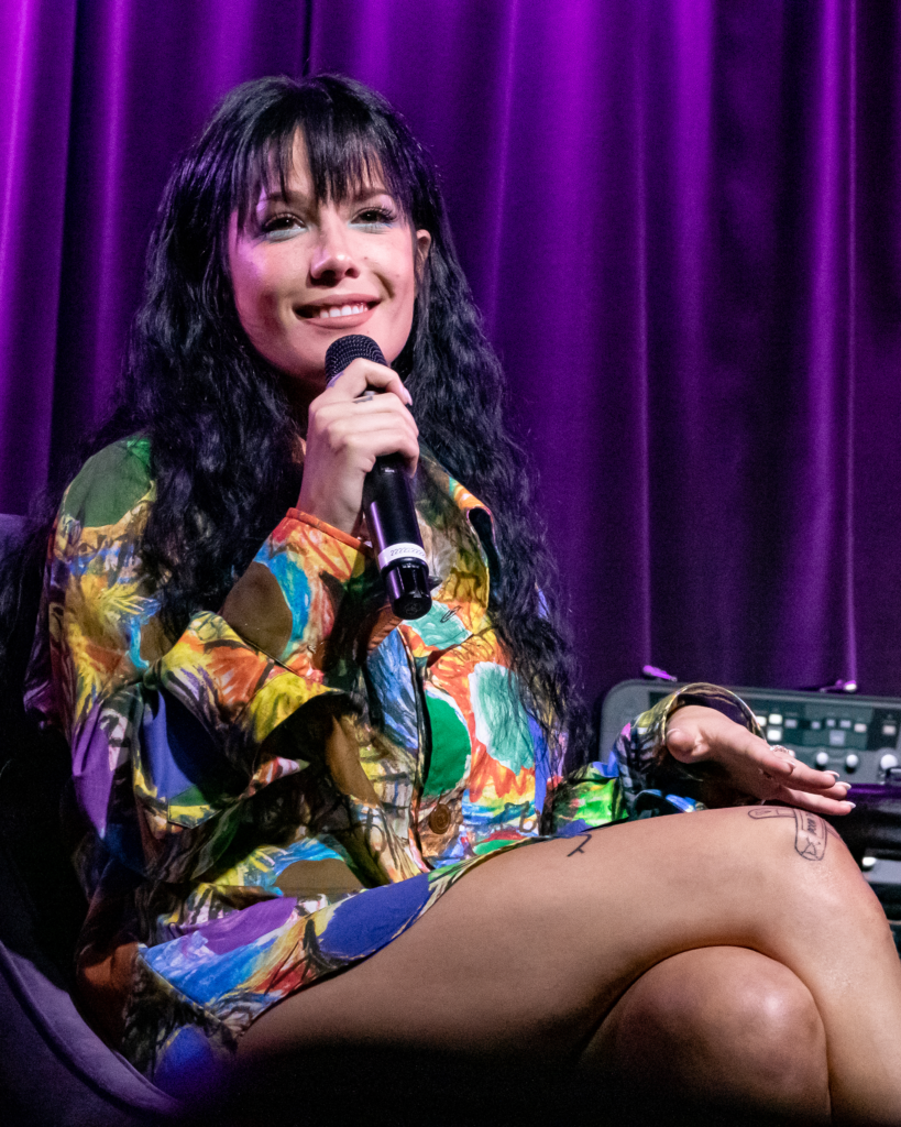 Halsey performing at the Grammy Museum on September 23, 2019. 
