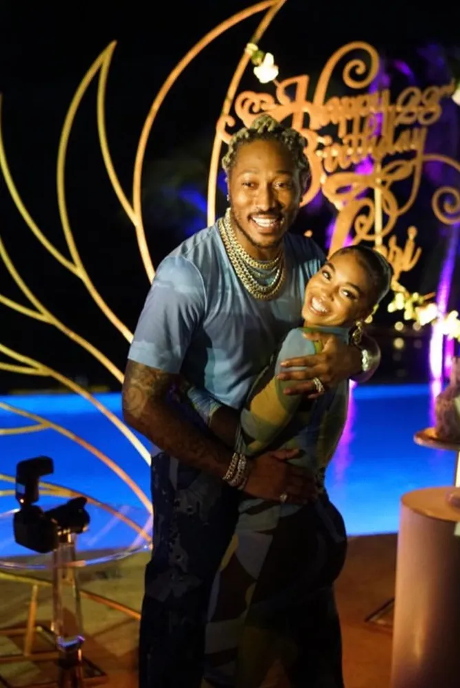 Lori Harvey and rapper Future celebrating her 23rd birthday in Jamaica in January 2020