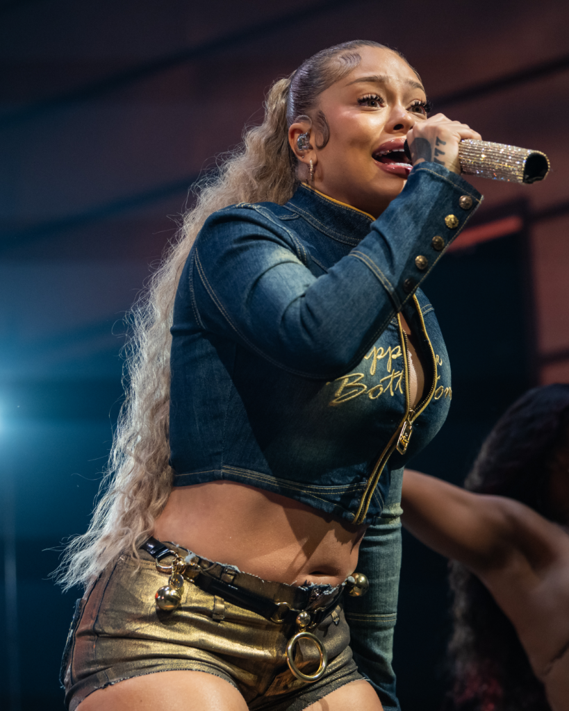Latto performing on stage
