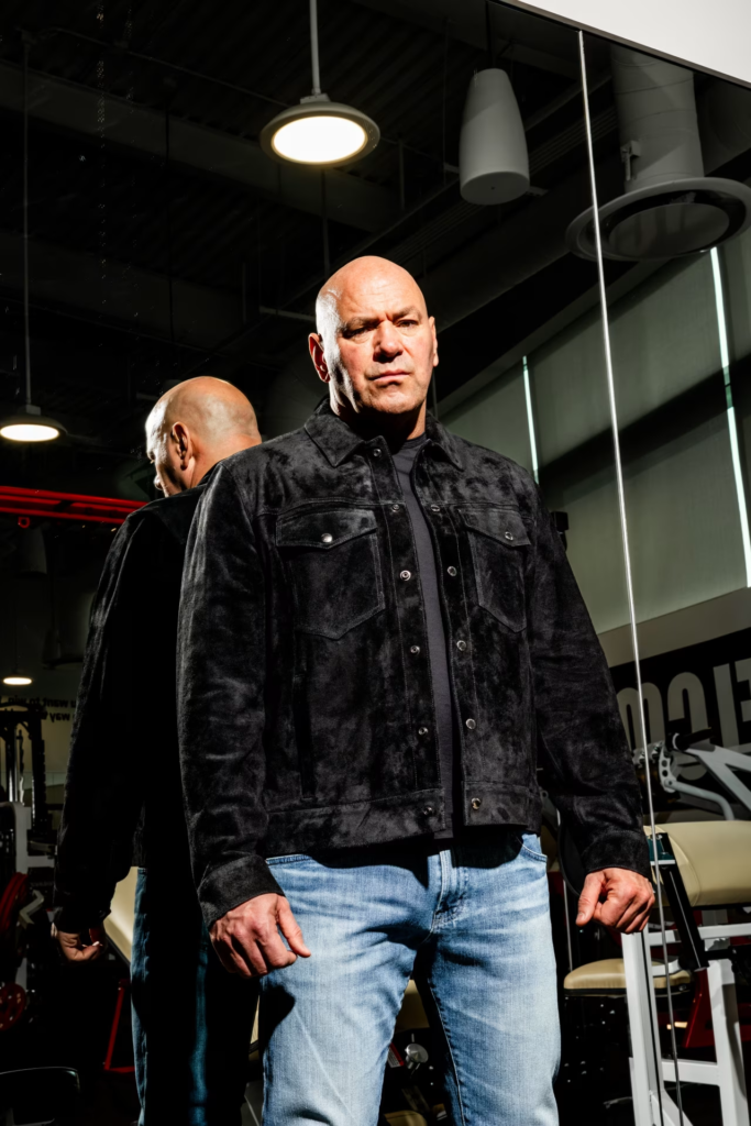 Dana White, the CEO and President of the Ultimate Fighting Championship (UFC), photographed in a training facility