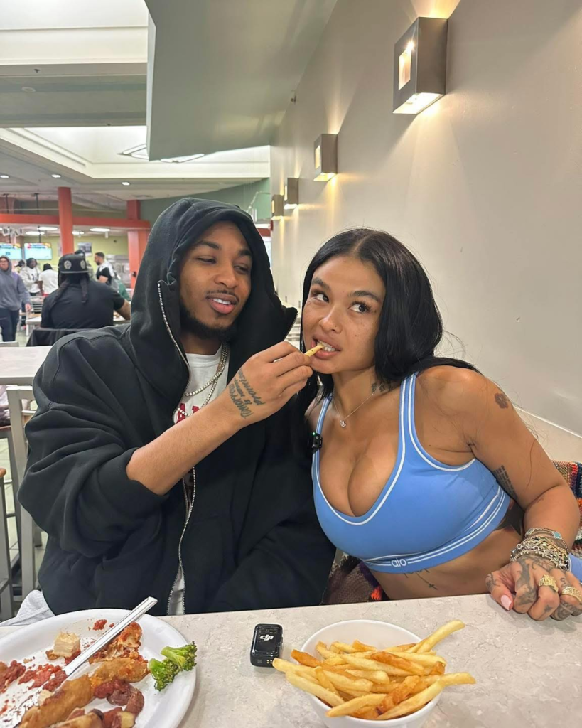 rapper DDG feeding India Love