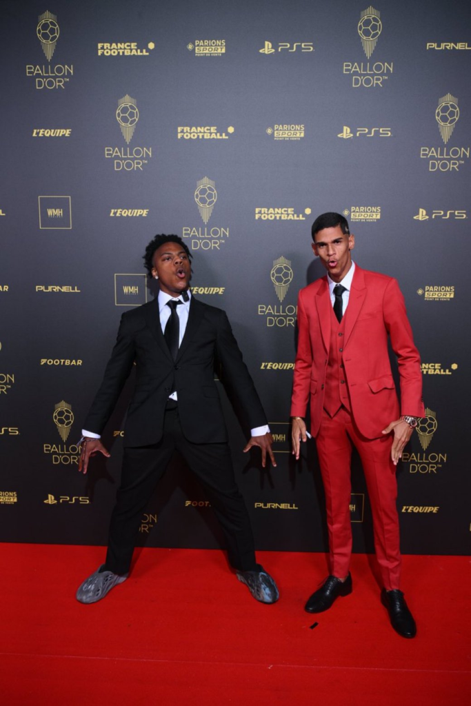 IShowSpeed and Luva de Pedreiro arriving at the Ballon d'Or ceremony in Paris