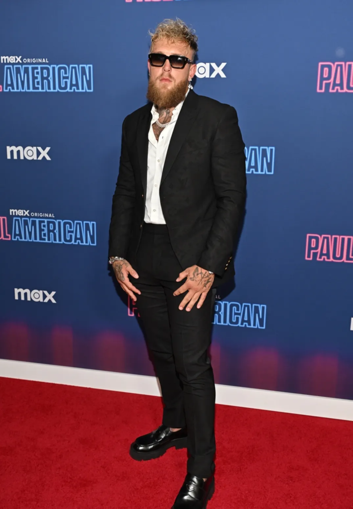 Jake Paul attends the premiere of "Paul American" at Tempo by Hilton New York Times Square on March 26, 2025 in New York City