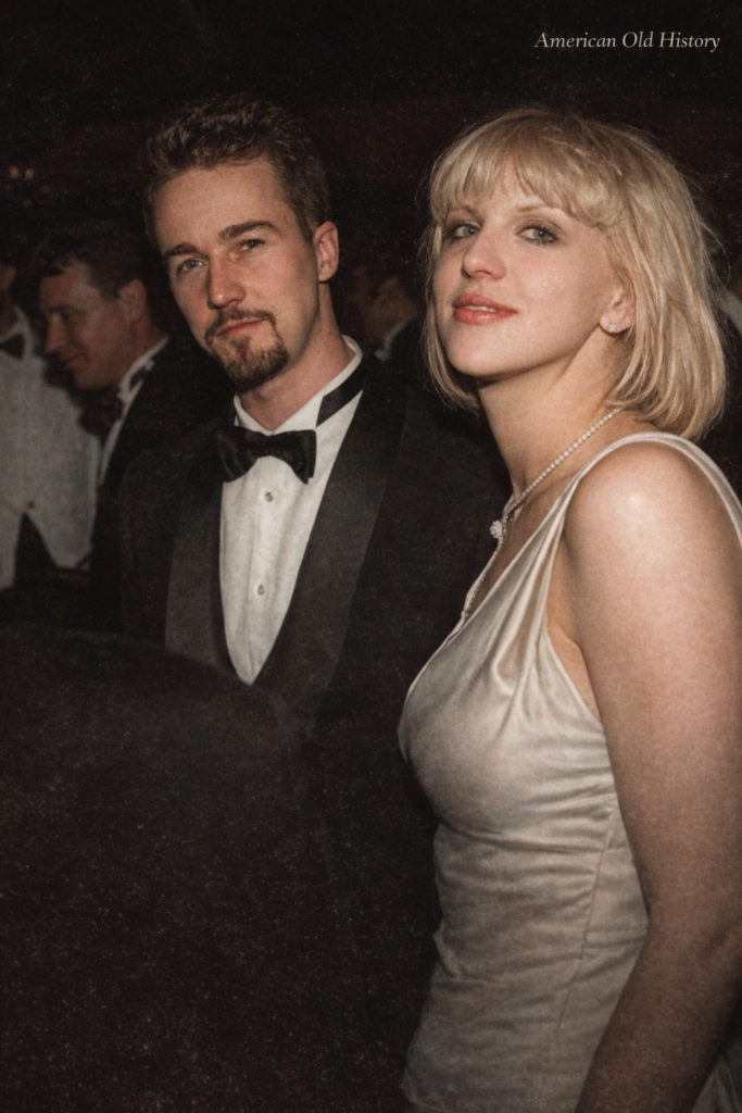 Courtney Love and Edward Norton