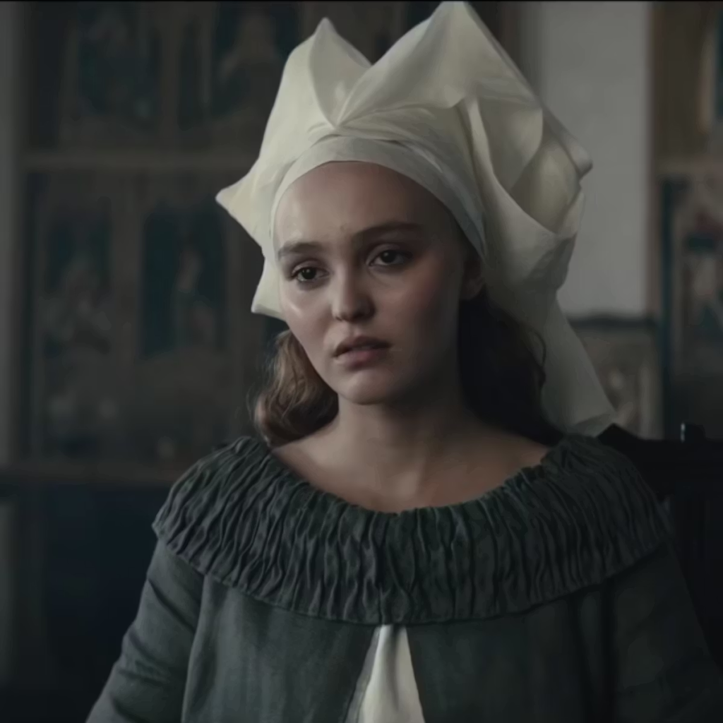 Lily-Rose Depp portraying Catherine of Valois in the 2019 Netflix historical drama film The King