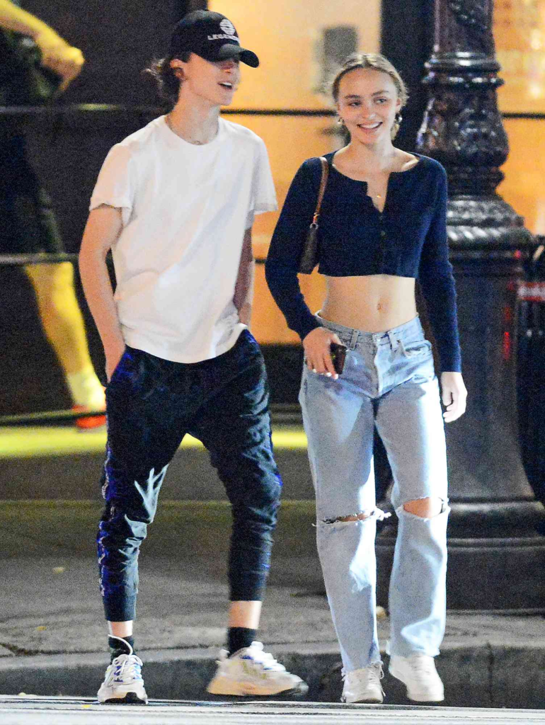 Lily Rose Depp and Timothée Chalamet